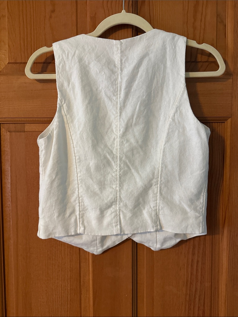 A New Day Classic White Women's Size Extra Small XS Linen Vest NEW NWT - Picture 5 of 7